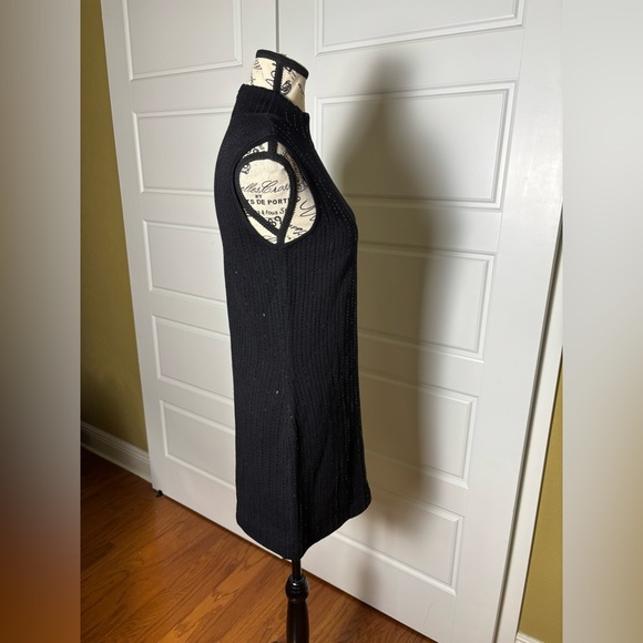 St John Evening Santana Knit Black Beaded Dress 4 - Picture 5 of 5